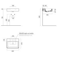 Раковина 60х47 см GSI Kube X 9431126