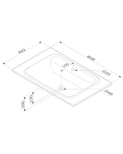 Раковина 80,8х49,2 см Am.Pm Func M8FWPC0800WM