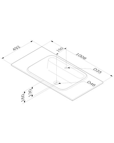 Раковина 100,8х49,2 см Am.Pm Func M8FWPC1000WM