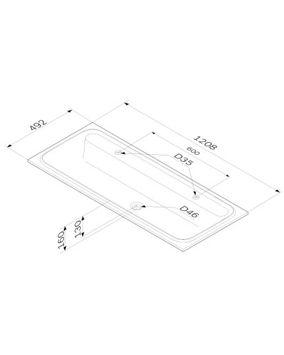 Раковина 120,8х49,2 см Am.Pm Func M8FWPC1200WM