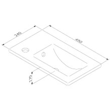 Раковина 45х24 см Am.Pm X-Joy M85AWCC0452WG64