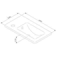 Раковина 45х24 см Am.Pm X-Joy M85AWCC0452WG64