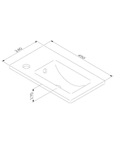 Раковина 45х24 см Am.Pm X-Joy M85AWCC0452WG64