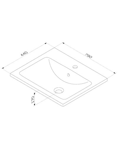 Раковина 79х44 см Am.Pm X-Joy M85AWCC0802WG64
