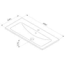 Раковина 99х44 см Am.Pm X-Joy M85AWCC1002WG64
