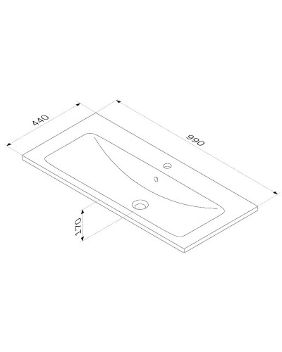 Раковина 99х44 см Am.Pm X-Joy M85AWCC1002WG64