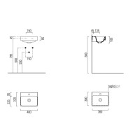 Раковина 40х32 см GSI Nubes 9684105