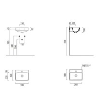 Раковина 40х32 см GSI Nubes 9684105