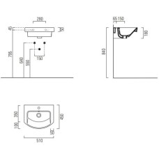 Раковина 51х45 см GSI Norm 8646111