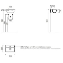 Раковина 35х26 см GSI Norm 8650111
