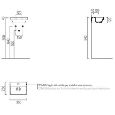 Раковина 35х26 см GSI Norm 8650111