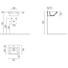 Раковина 42х34 см GSI Norm 8685111