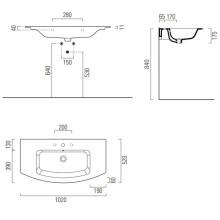 Раковина 102х52 см GSI Pura 8825111