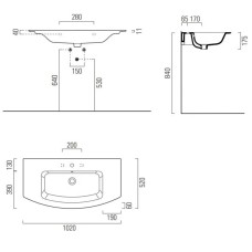 Раковина 102х52 см GSI Pura 8825111