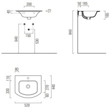 Раковина 52х44 см GSI Pura 8830111