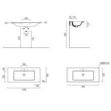 Раковина 102,6х46 см GSI Pura 8833111