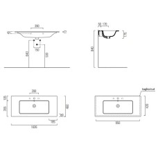 Раковина 102,6х46 см GSI Pura 8833111