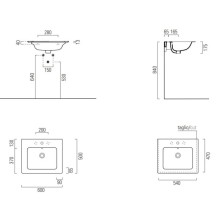 Раковина 60х50 см GSI Pura 8836111