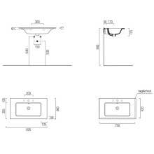 Раковина 82,6х46 см GSI Pura 8838111
