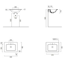 Раковина 62,6х46 см GSI Pura 8839111