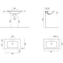 Раковина 80х50 см GSI Pura 8843111