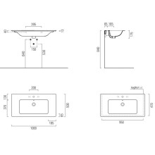 Раковина 100х50 см GSI Pura 8844111