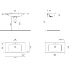 Раковина 100х50 см GSI Pura 8844111