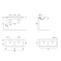 Раковина 120х50 см GSI Pura 8845111