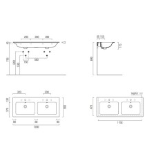 Раковина 120х50 см GSI Pura 8845111