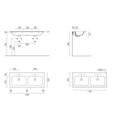Раковина 120х50 см GSI Pura 8845111