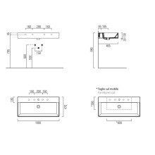 Раковина 100х47 см GSI Kube X 9423111
