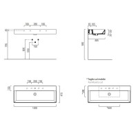 Раковина 120х47 см GSI Kube X 9424111