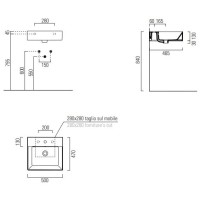 Раковина 50х47 см GSI Kube X 9430109