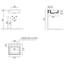 Раковина 50х47 см GSI Kube X 9430109