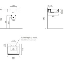Раковина 50х47 см GSI Kube X 9430111