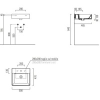 Раковина 50х47 см GSI Kube X 9430126