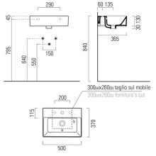 Раковина 50х37 см GSI Kube X 9447111
