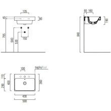 Раковина 50х40 см GSI Nubes 9682111
