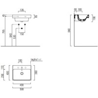 Раковина 50х40 см GSI Nubes 9682109