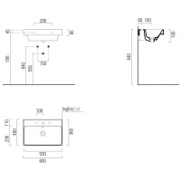 Раковина 60х40 см GSI Nubes 9683311