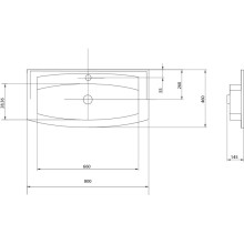 Раковина 80х46 см Акватон Милан М 1A70643KML010