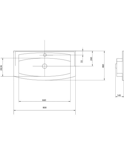 Раковина 80х46 см Акватон Милан М 1A70643KML010