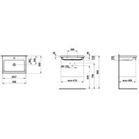 Накладная раковина 65 см Laufen Living 8.1643.1.000.104.1