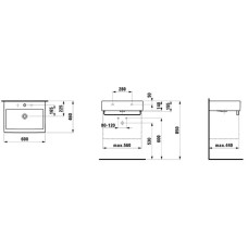 Раковина накладная 60 см Laufen Living 8.1743.3.000.104.1