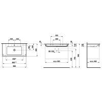 Накладная раковина 90 см Laufen Living 8.1643.3.000.104.1