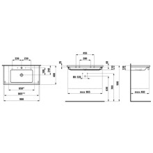 Накладная раковина 90 см Laufen Living 8.1643.3.000.104.1
