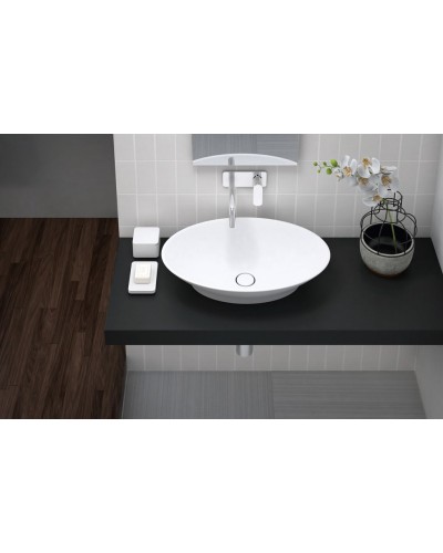 Накладная раковина из литьевого мрамора CEZARES TITAN-OVAL-62-41-13-LVB