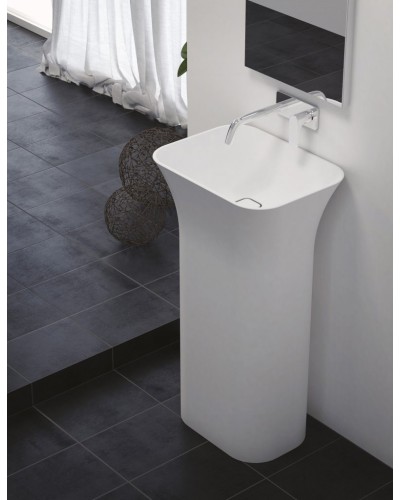 Напольная раковина из литьевого мрамора CEZARES TITAN-SQUARE-50-38-90-LVB-FS