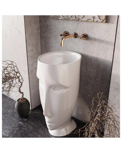 Раковина отдельностоящая слив в пол 45х51 Kerasan Artwork Moloco 4741K01