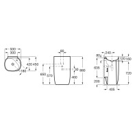 Раковина напольная 50x45 см Roca Beyond 3270B0000